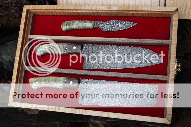 3 piece set of custom kitchen cutlery